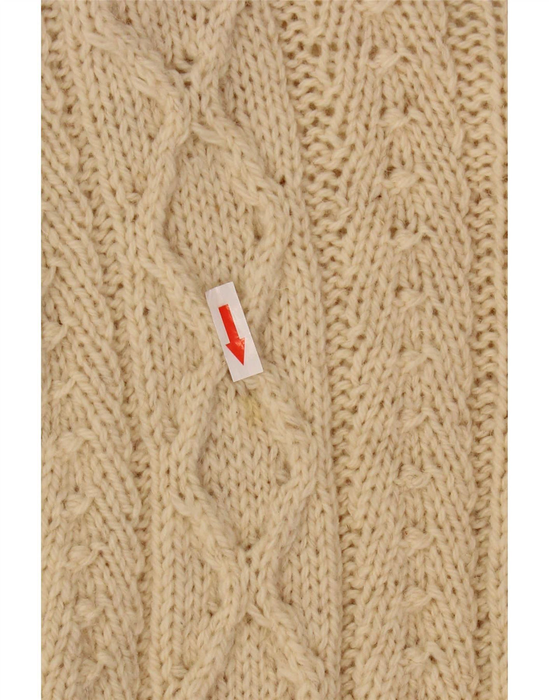Vintage Mens Cardigan Sweater Large Beige