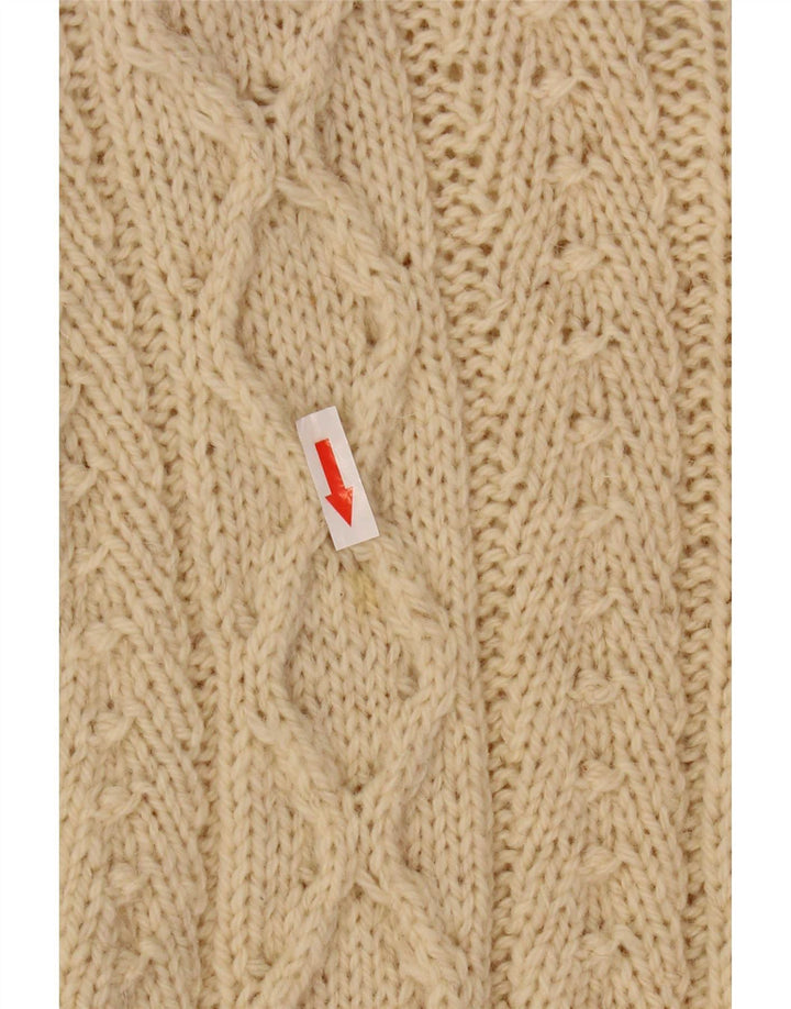 Vintage Mens Cardigan Sweater Large Beige