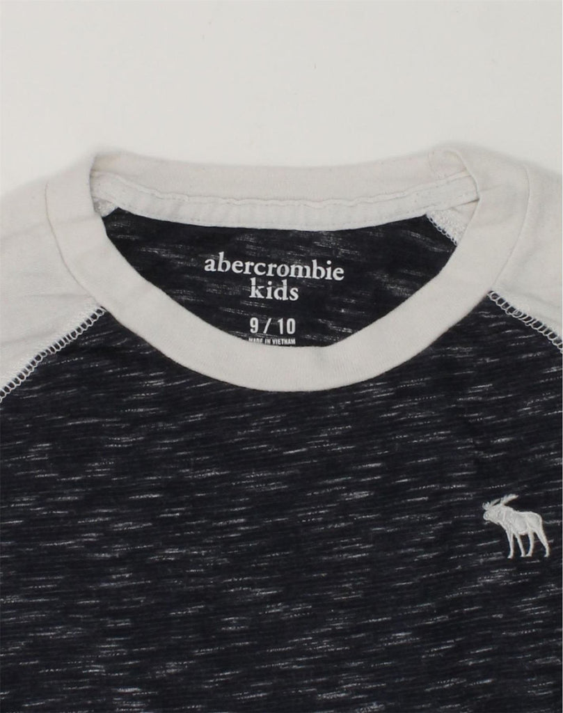 ABERCROMBIE & FITCH Boys Top Long Sleeve 9-10 Years Blue Colourblock | Vintage Abercrombie & Fitch | Thrift | Second-Hand Abercrombie & Fitch | Used Clothing | Messina Hembry 