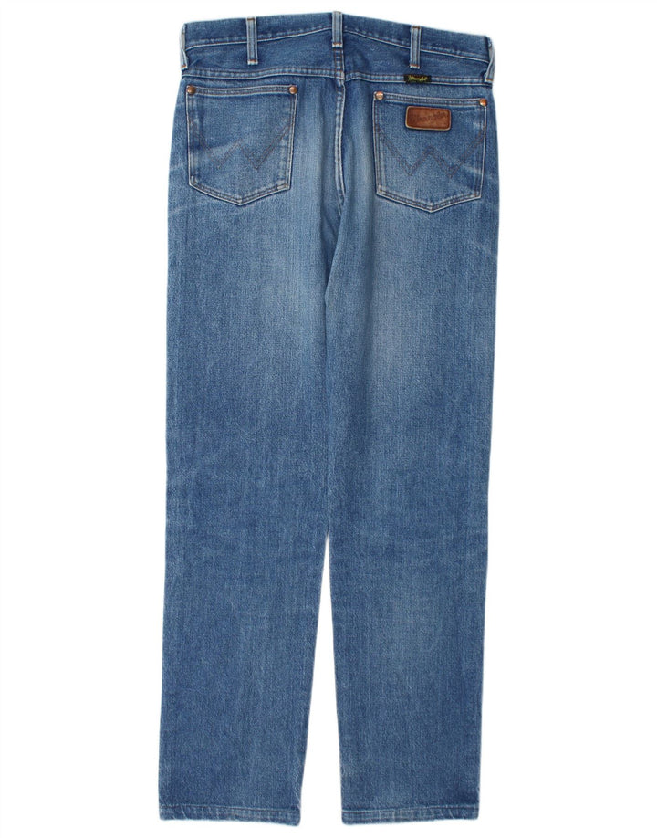 Wrangler Mens Straight Jeans W32 L31 Blue Cotton