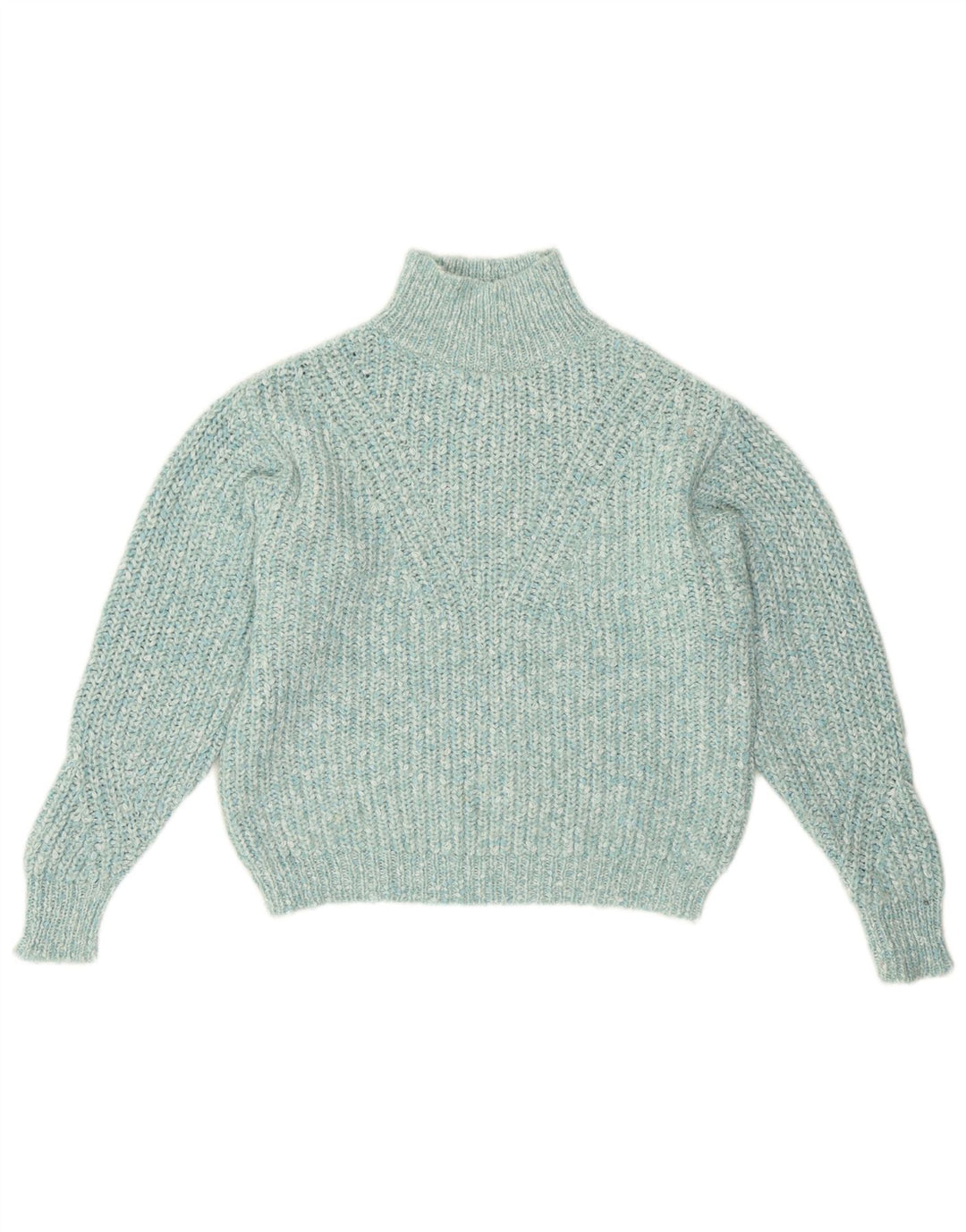 Marks & Spencer Womens Turtle Neck Jumper Sweater UK 10 Small Turquoise