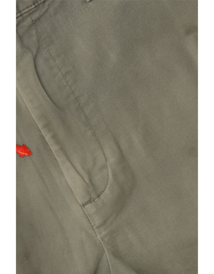 Marks & Spencer Womens Regular Chino Trousers W34 L33 Green Cotton