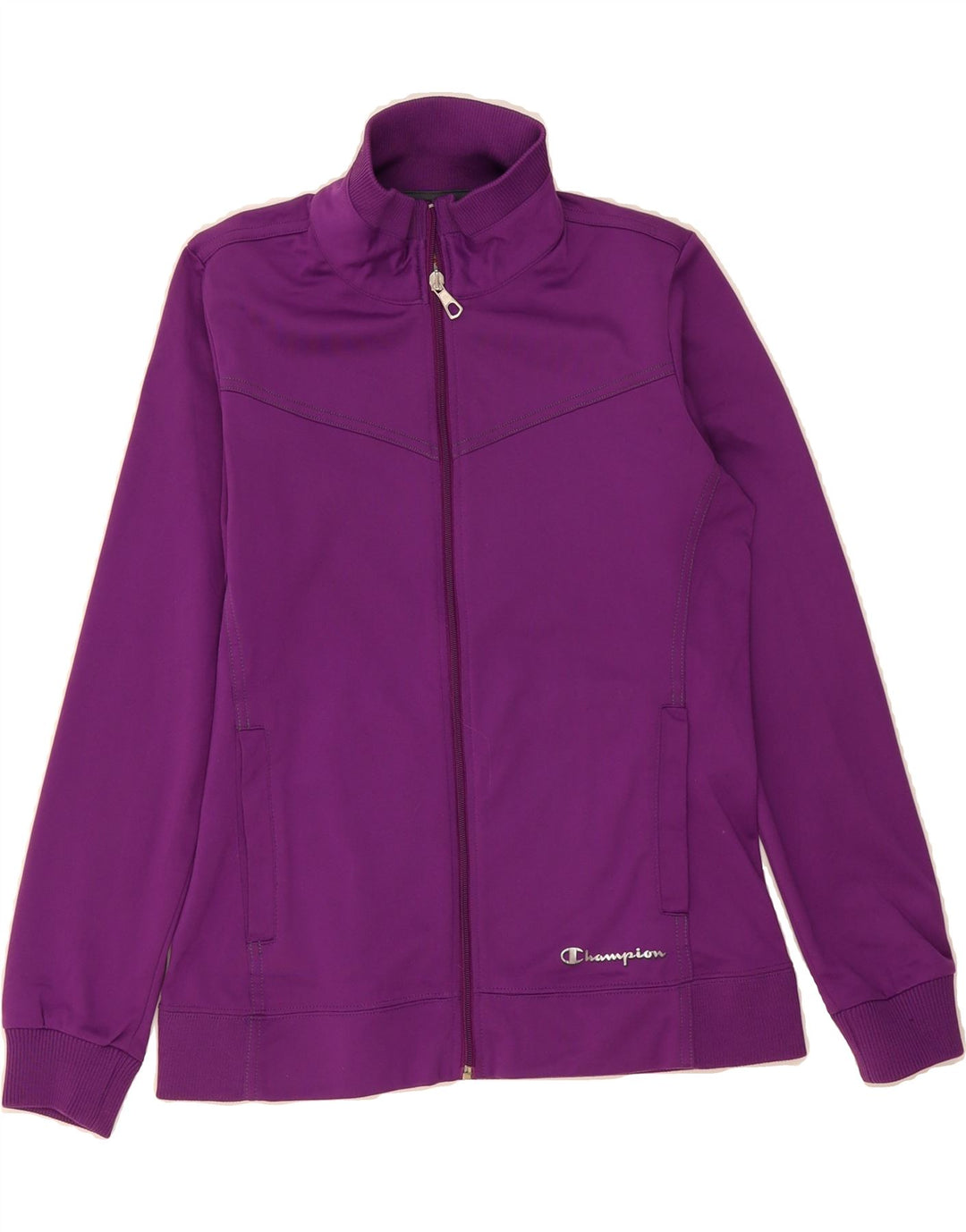 CHAMPION Womens Heritage Fit Tracksuit Top Jacket UK 14 Medium Purple Vintage Champion and Second-Hand Champion from Messina Hembry 