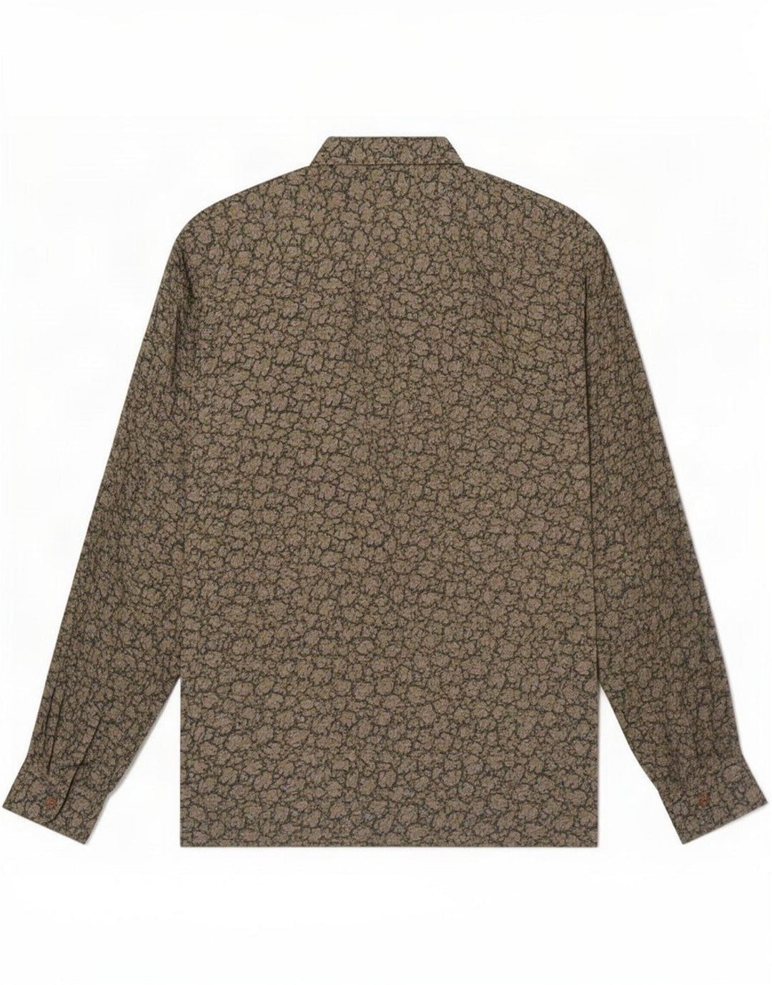 Vintage Mens Shirt Medium Green Paisley Viscose