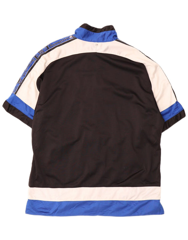 Champion Mens Graphic Tracksuit Top Jacket Large Black Colourblock