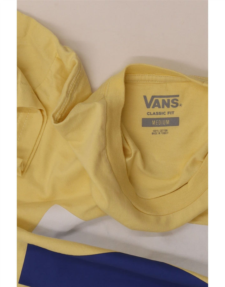 Vans Mens Classic Fit Graphic T-Shirt Top Medium Yellow Cotton