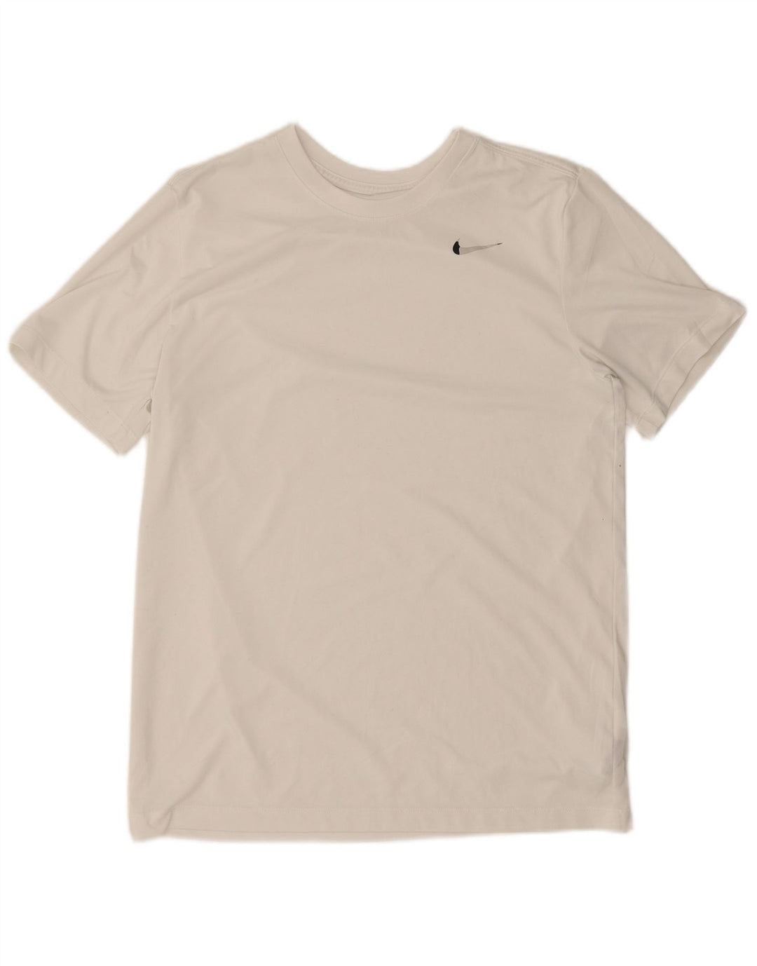 Nike Mens Dri Fit T-Shirt Top Medium White Polyester