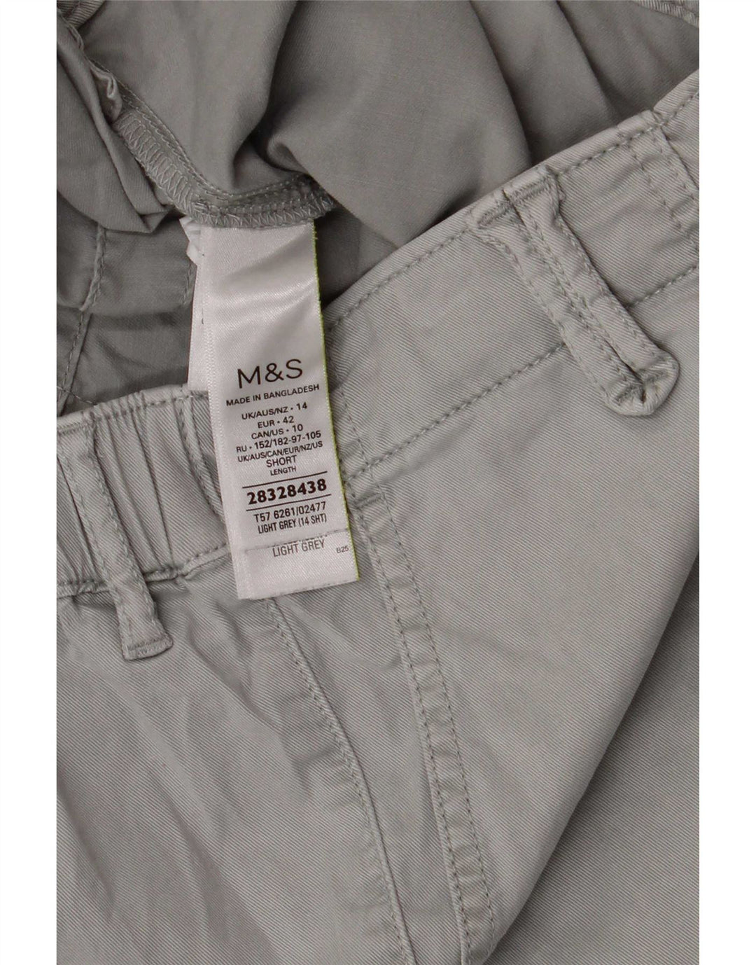 Marks & Spencer Womens Crop Cargo Trousers UK 14 Medium W30 L25 Grey