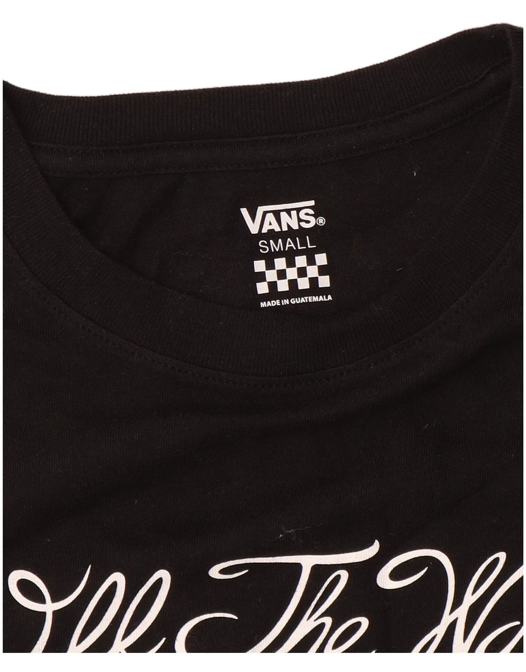 VANS Womens Graphic Top Long Sleeve UK 10 Small Black
