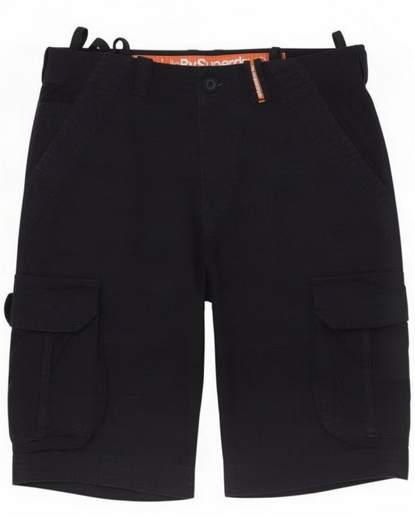 Superdry Mens Cargo Shorts Medium W32 Navy Blue Cotton