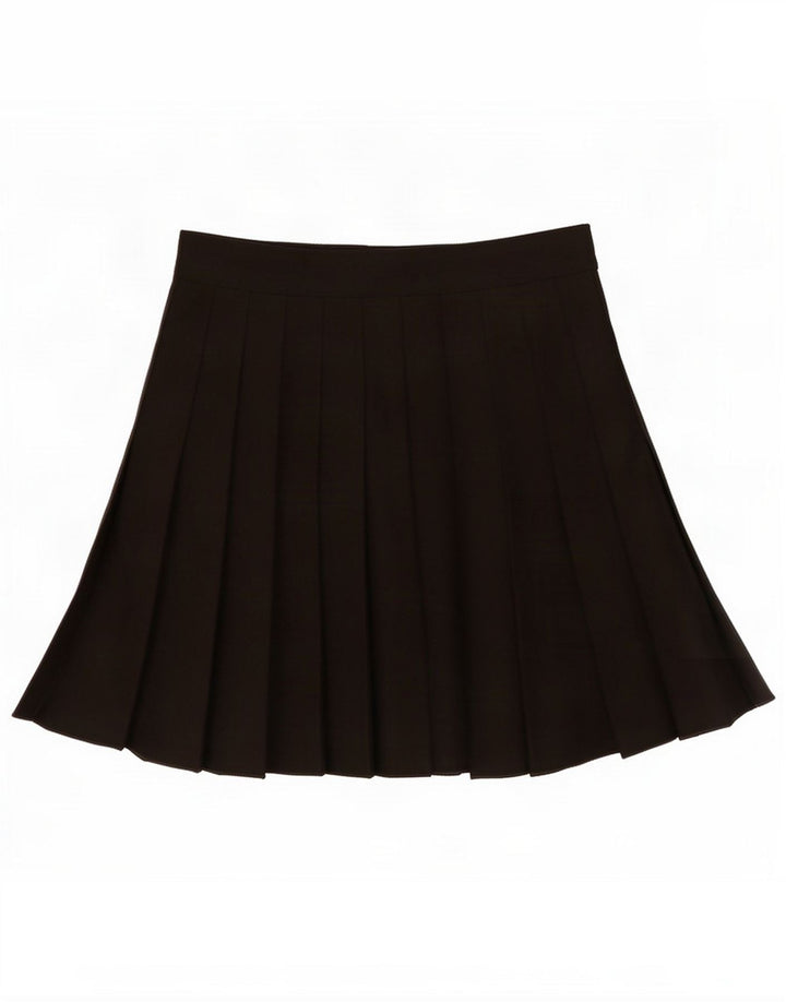 Sisley Womens Wrap Pleated Skirt Small W28 Brown Wool