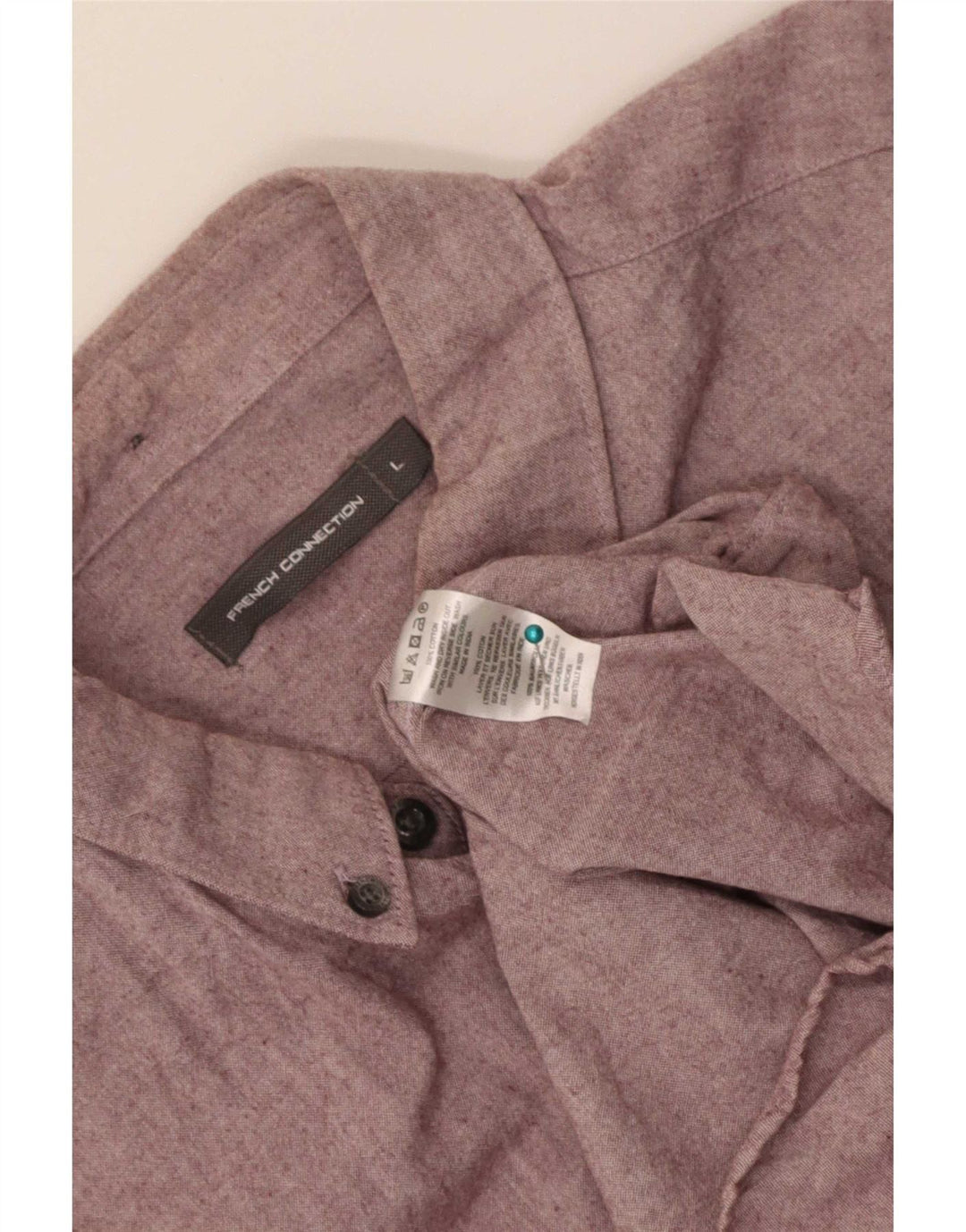 French Connection Mens Shirt Large Pink Cotton