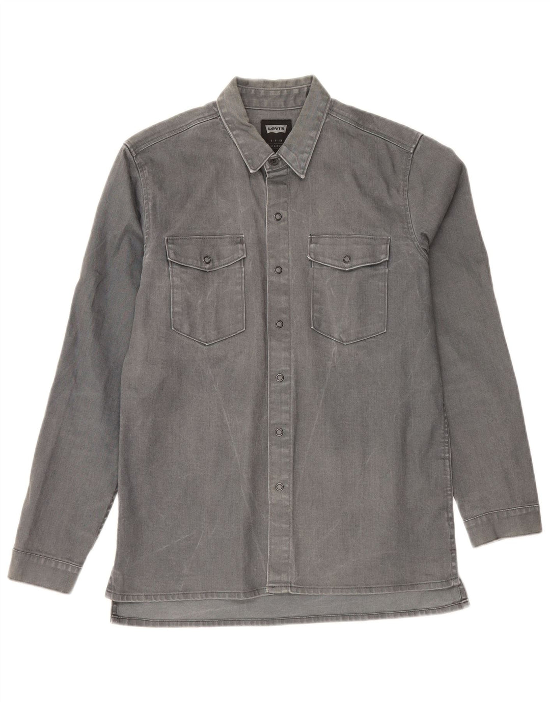 Levi's Mens Denim Shirt Small Grey Cotton