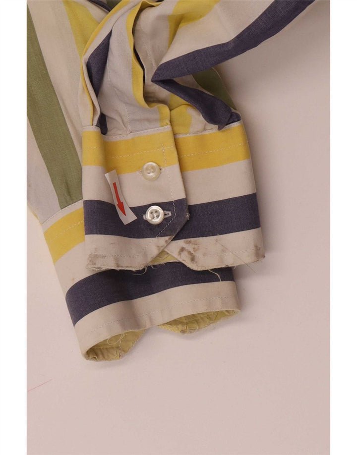 Vintage Mens Shirt Large Multicoloured Striped