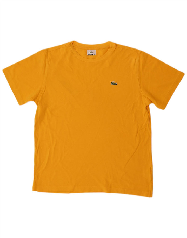 Lacoste Mens T-Shirt Top Size 4 Medium Yellow Cotton