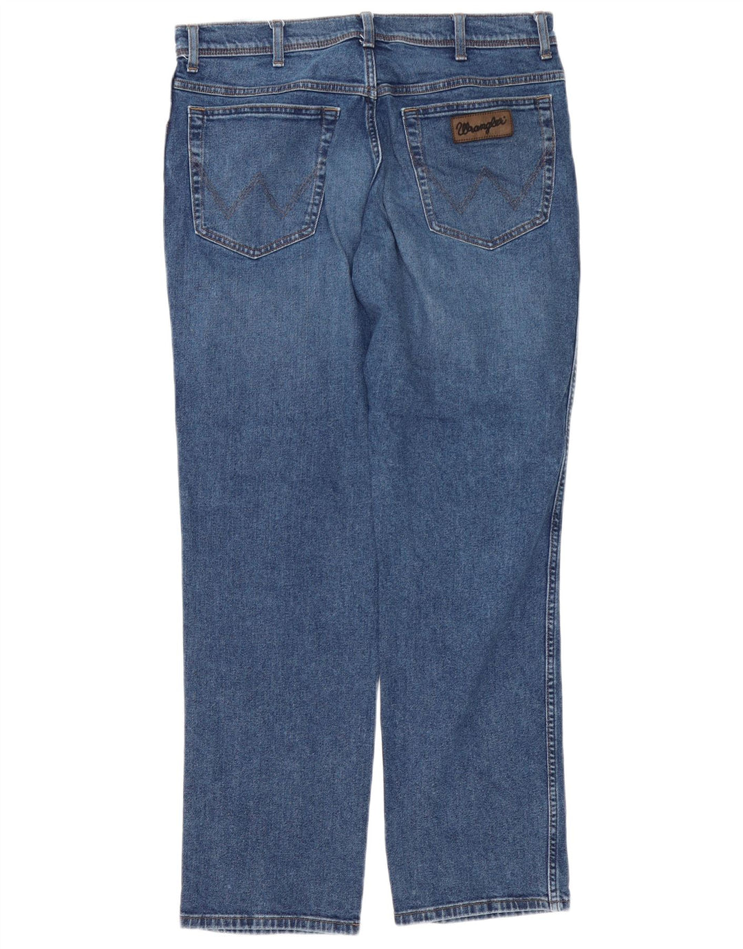 Wrangler Mens Texas Straight Jeans W36 L32 Blue Cotton