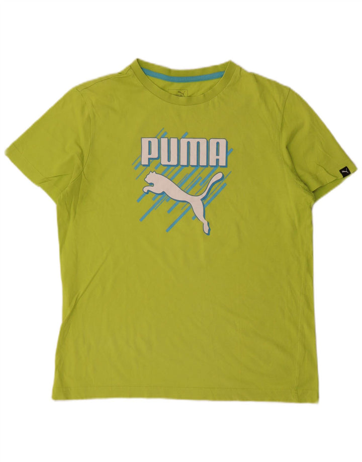 PUMA Boys Graphic T-Shirt Top 15-16 Years Green