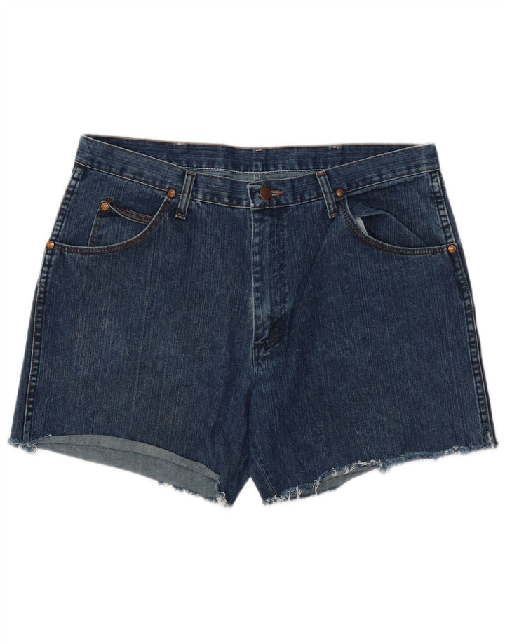 Wrangler Mens Denim Shorts W36 Large Blue Cotton