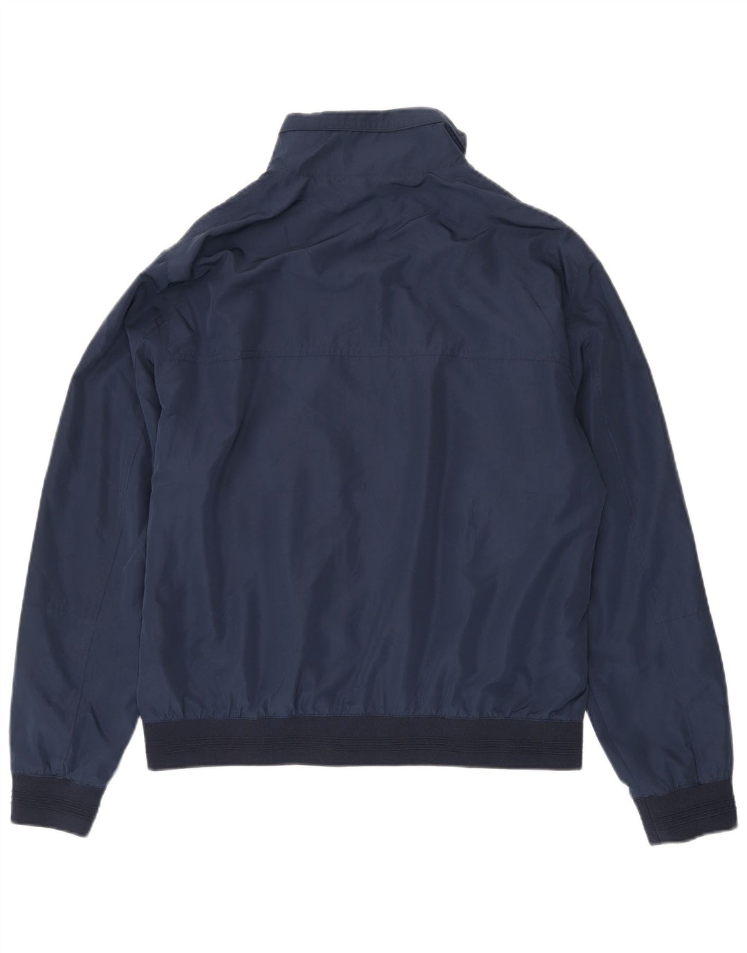 Zara Mens Bomber Jacket UK 42 XL Navy Blue Polyester