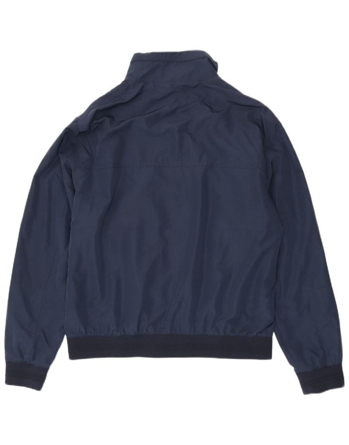 Zara Mens Bomber Jacket UK 42 XL Navy Blue Polyester