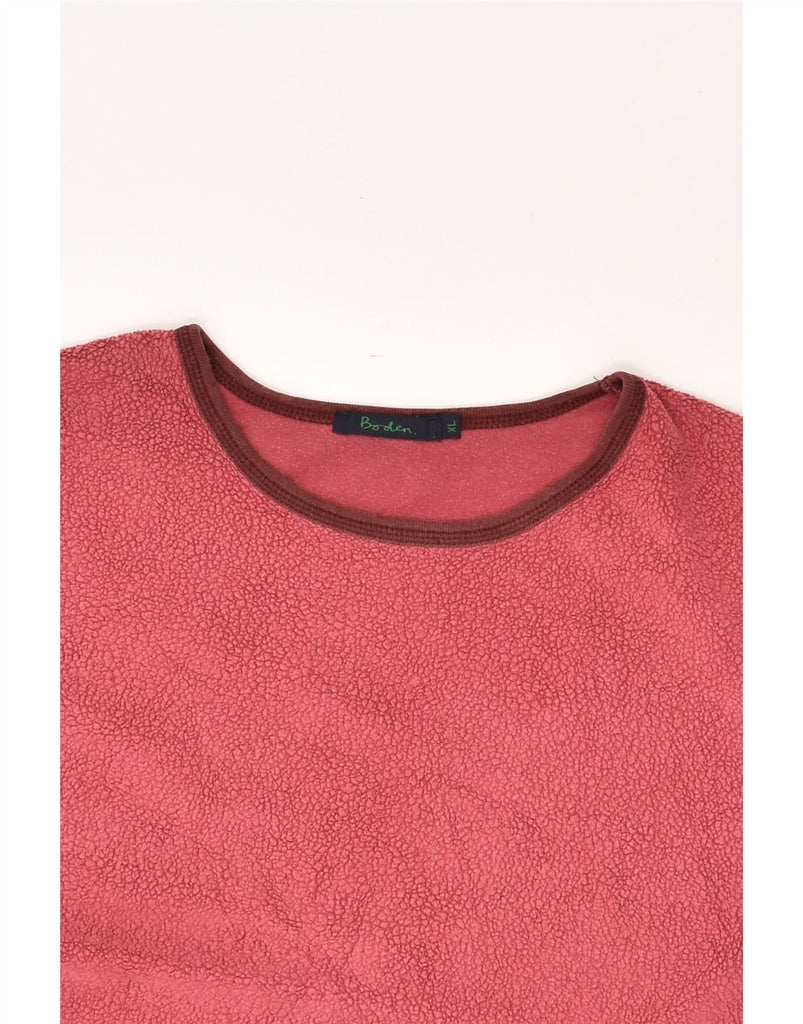 BODEN Womens Fleece Jumper UK 18 XL Pink Polyester | Vintage Boden | Thrift | Second-Hand Boden | Used Clothing | Messina Hembry 