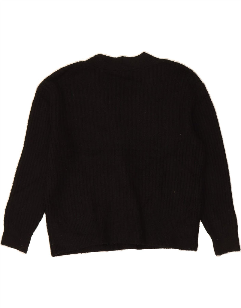 TOPSHOP Womens Oversized Cardigan Sweater UK 6 XS Black Acrylic Vintage Topshop and Second-Hand Topshop from Messina Hembry 