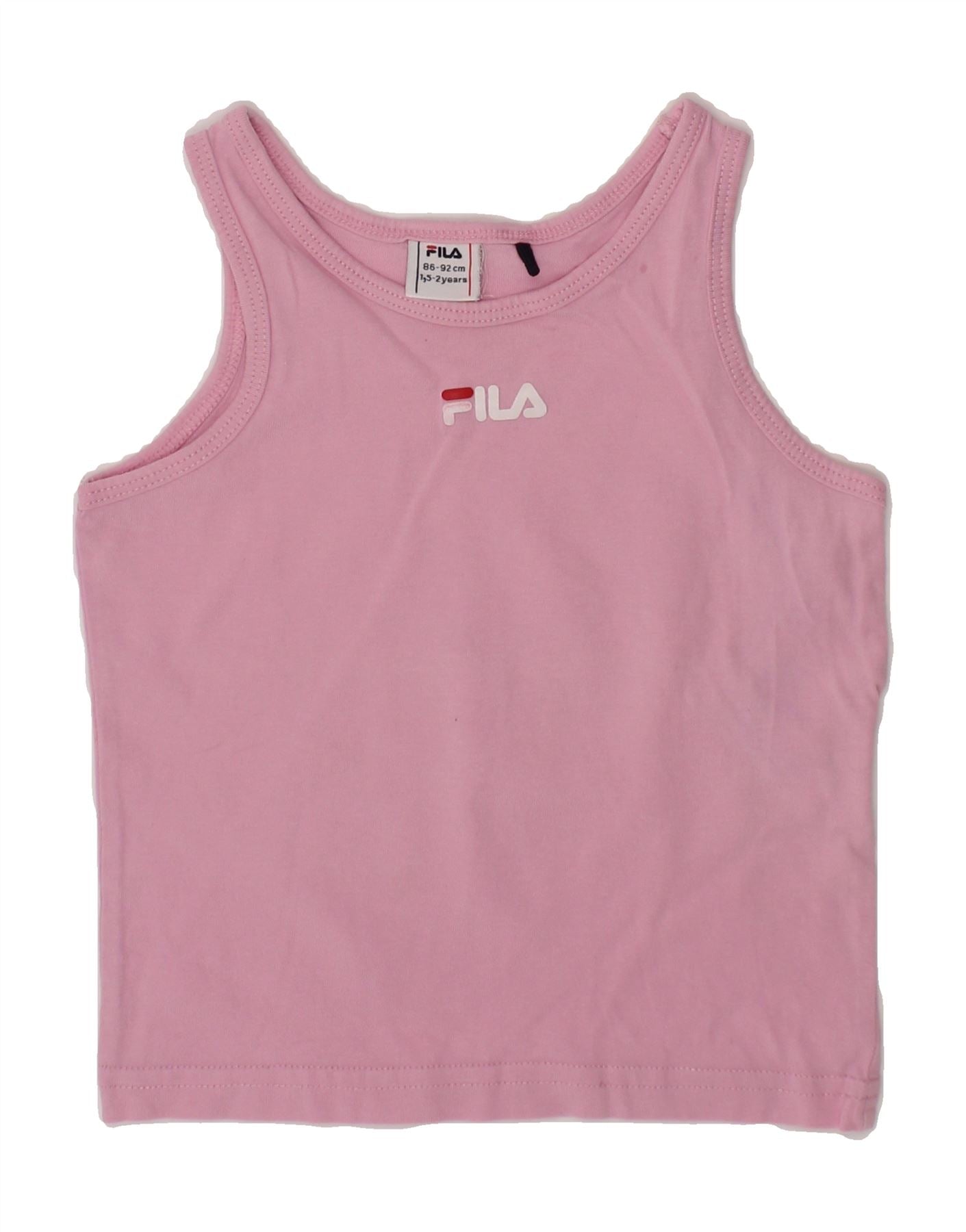 Pink fila crop top best sale