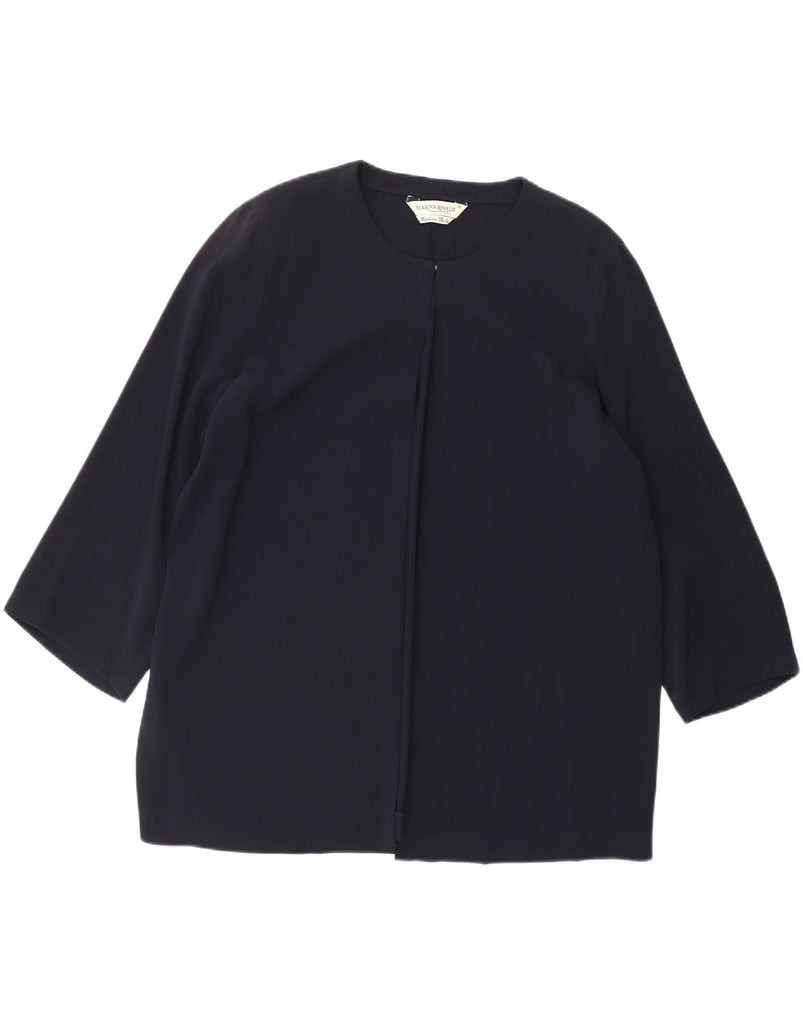 MARINA RINALDI Womens Cardigan Top Size 25 Large Navy Blue Triacetate Vintage Marina Rinaldi and Second-Hand Marina Rinaldi from Messina Hembry 