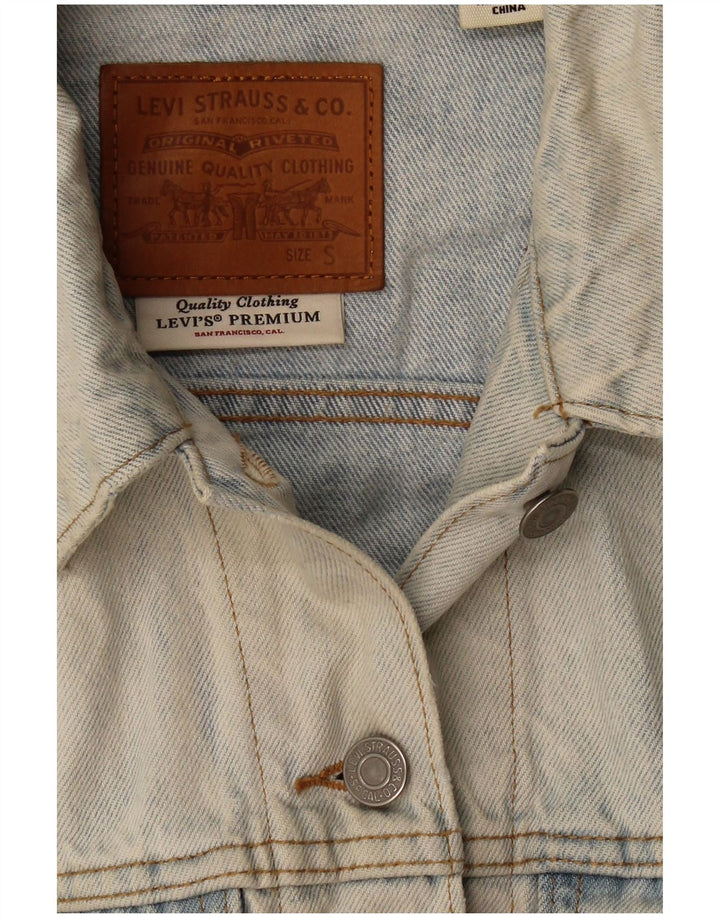 LEVI'S Womens Denim Jacket UK 10 Small Blue Cotton