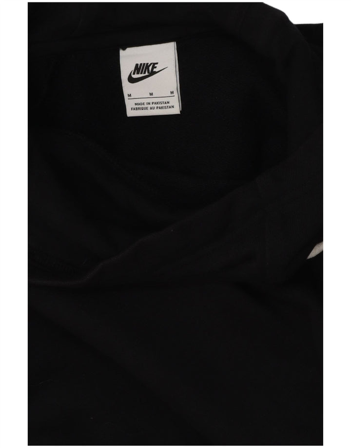 Nike Mens Hoodie Jumper Medium Black Cotton