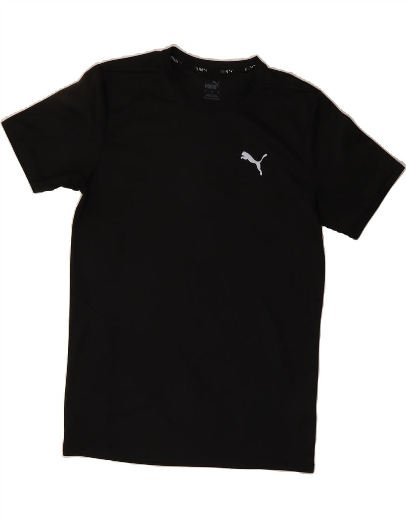 PUMA Mens T-Shirt Top Small Black Polyester Vintage Puma and Second-Hand Puma from Messina Hembry 
