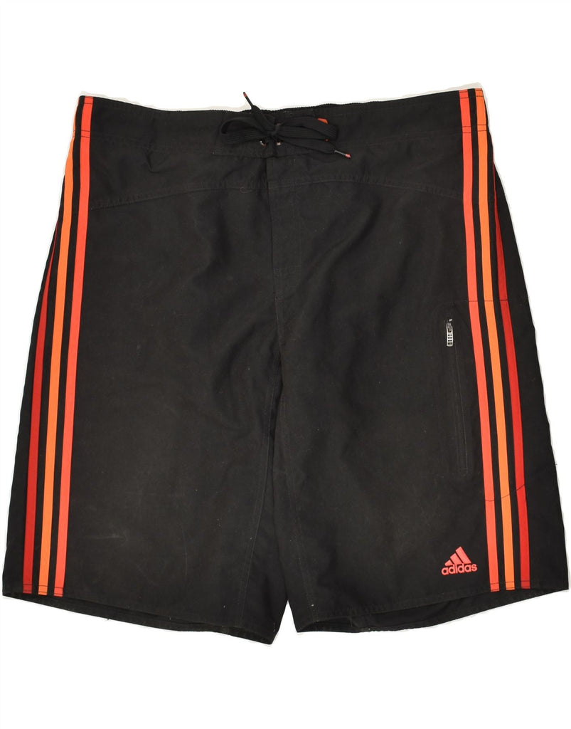 ADIDAS Mens Swimming Shorts XL Black Polyester | Vintage Adidas | Thrift | Second-Hand Adidas | Used Clothing | Messina Hembry 
