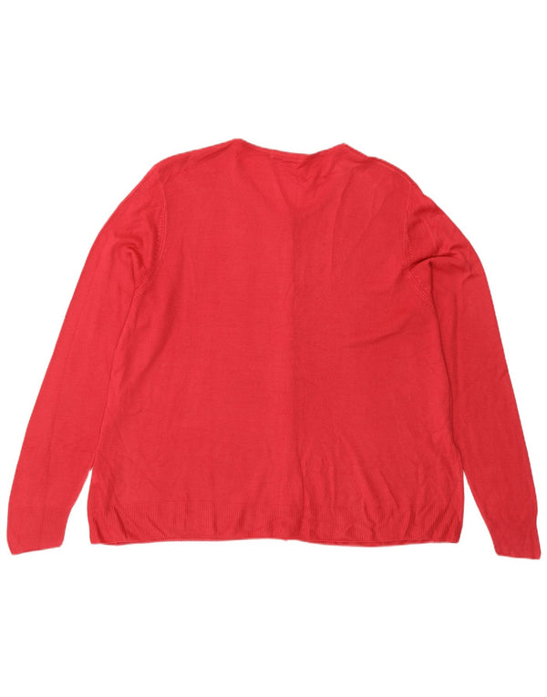Marks & Spencer Womens Cardigan Sweater UK 22 3XL  Pink
