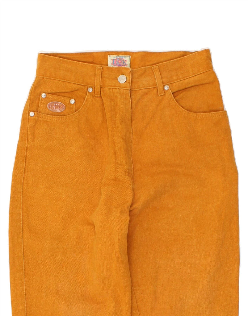 DUK Womens Tapered Casual Trousers IT 44 Medium W28 L29 Orange Cotton Vintage DUK and Second-Hand DUK from Messina Hembry 