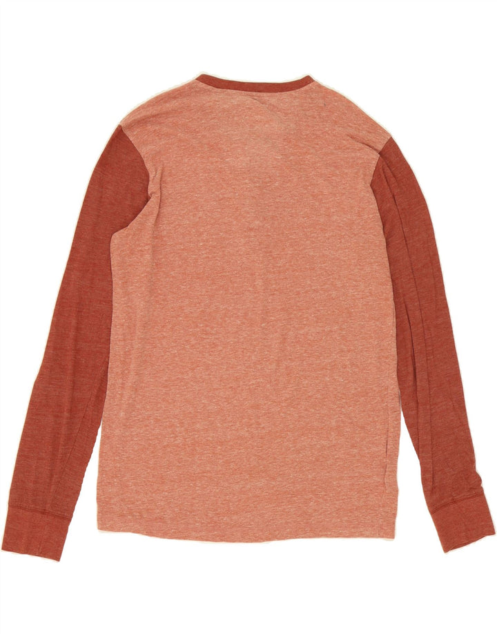 EDDIE BAUER Mens Top Long Sleeve Medium Pink Colourblock Polyester Vintage Eddie Bauer and Second-Hand Eddie Bauer from Messina Hembry 