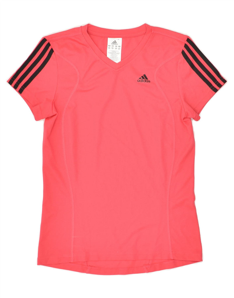 ADIDAS Womens Climalite T-Shirt Top UK 10 Small Pink Polyester | Vintage Adidas | Thrift | Second-Hand Adidas | Used Clothing | Messina Hembry 