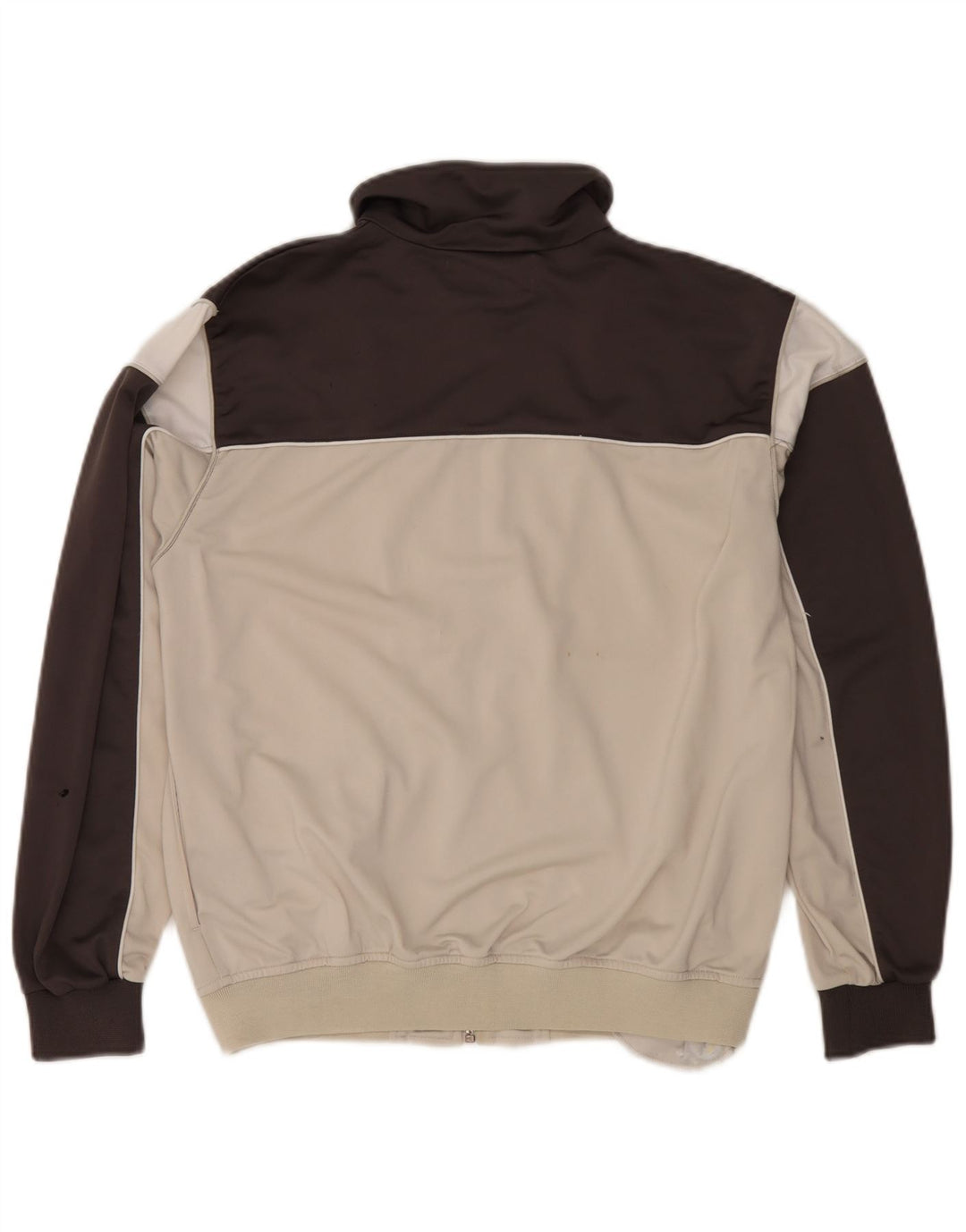 Kappa Mens Tracksuit Top Jacket Small Off White Colourblock Polyester