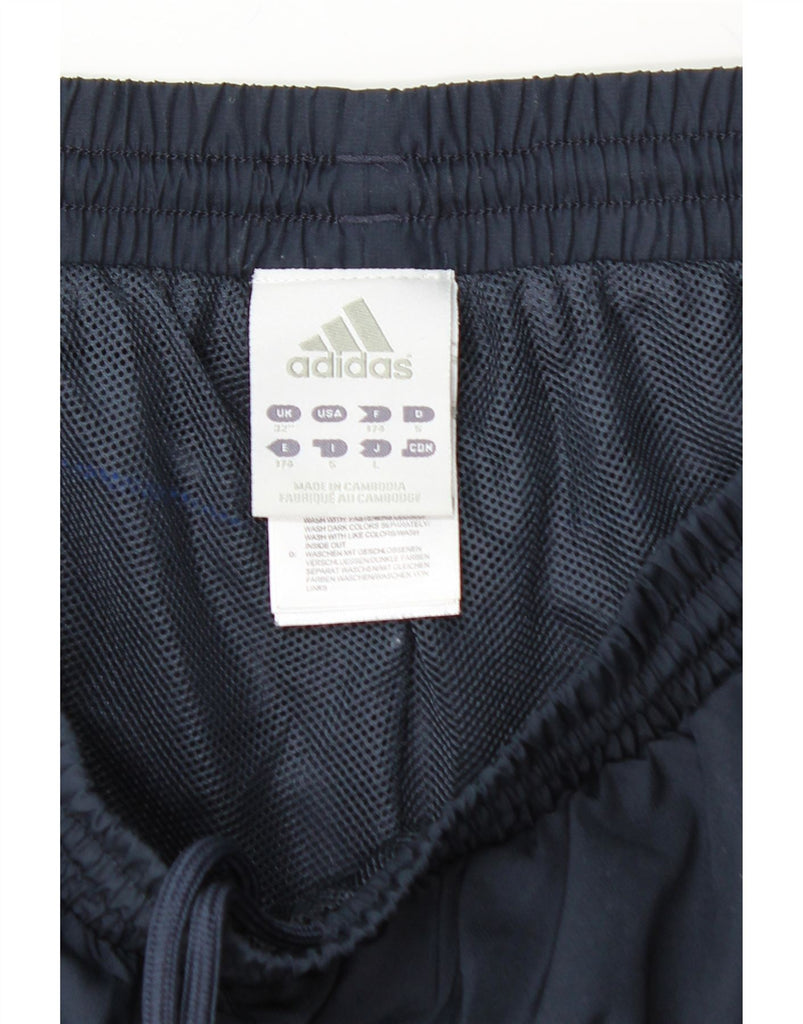 ADIDAS Mens Bermuda Sport Shorts Medium Navy Blue Colourblock Polyester Vintage Adidas and Second-Hand Adidas from Messina Hembry 