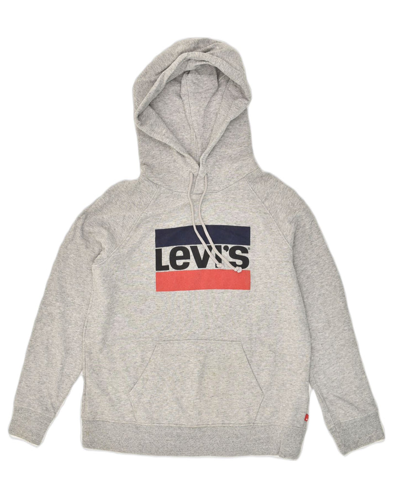 LEVI'S Mens Graphic Hoodie Jumper Small Grey Cotton | Vintage Levi's | Thrift | Second-Hand Levi's | Used Clothing | Messina Hembry 