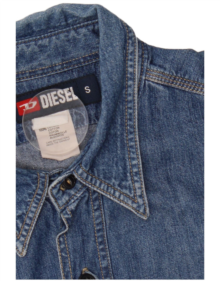 DIESEL Mens Denim Shirt Small Blue Cotton
