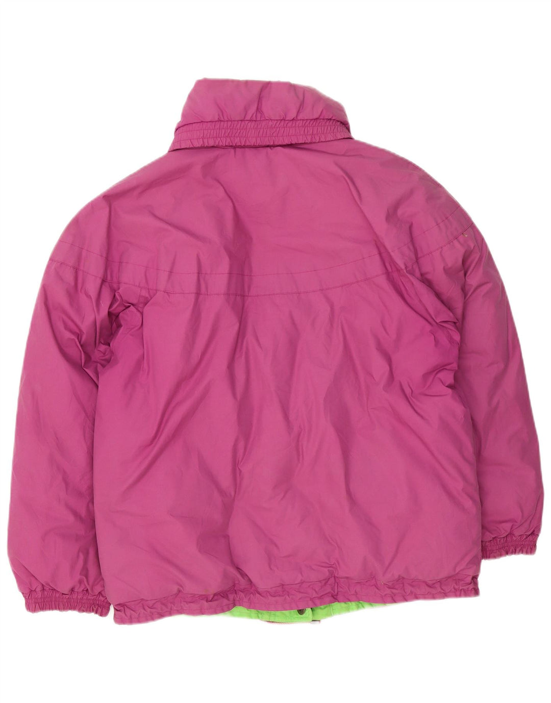 Vintage Womens Reversible Padded Jacket UK 14 Large Purple Cotton