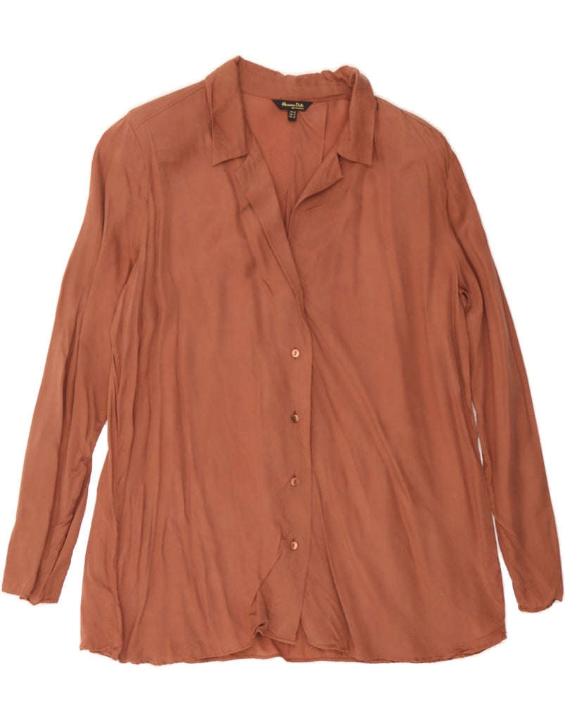 MASSIMO DUTTI Womens Shirt Blouse EU 42 Large Brown Vintage Massimo Dutti and Second-Hand Massimo Dutti from Messina Hembry 