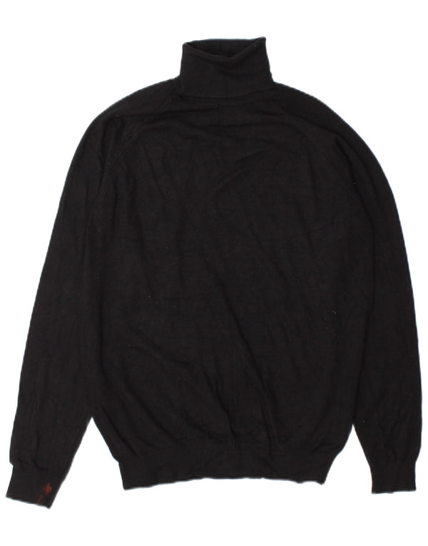 Zara Womens Roll Neck Jumper Sweater UK 10 Small Black