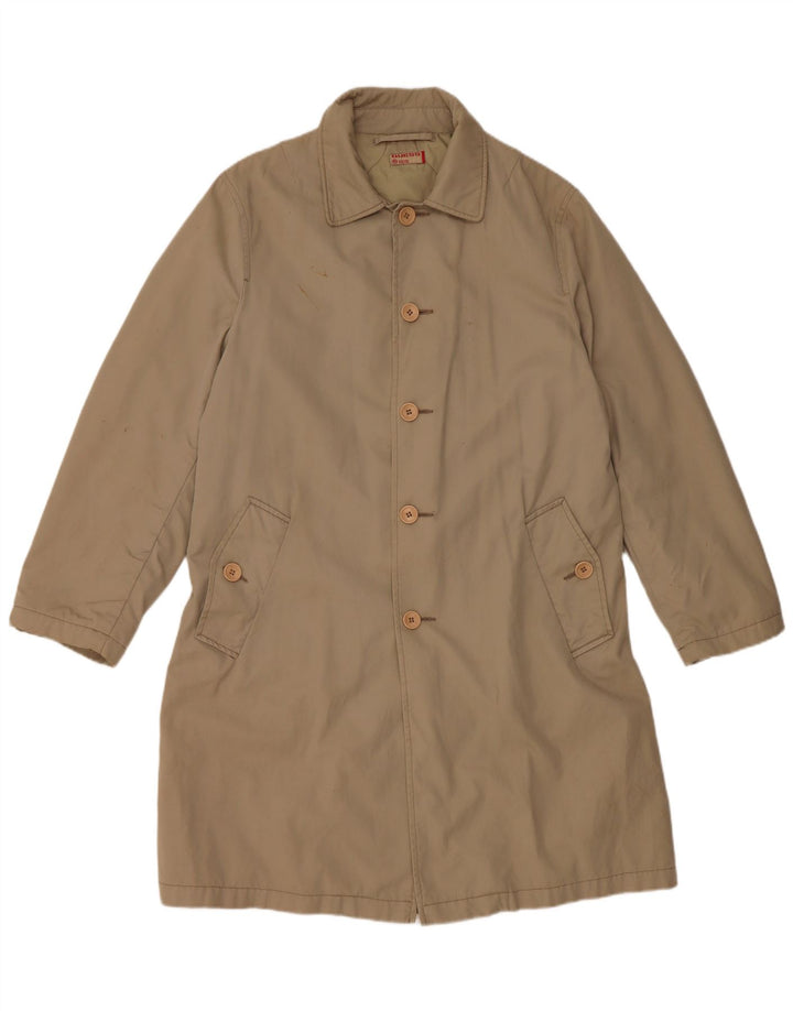Guess Mens Overcoat UK 38 Medium Beige Cotton