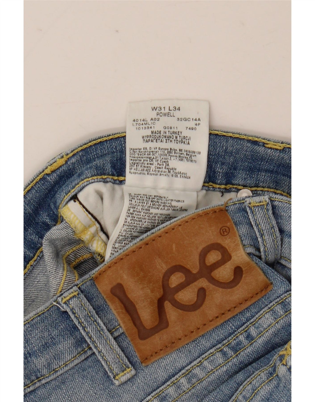 Lee Womens Powell Slim Jeans W31 L34 Blue Cotton