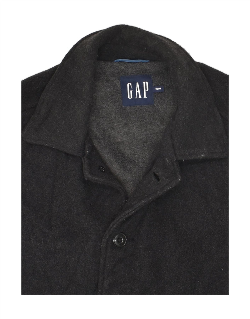 GAP Mens Overcoat UK 34 XS Black Wool | Vintage Gap | Thrift | Second-Hand Gap | Used Clothing | Messina Hembry 