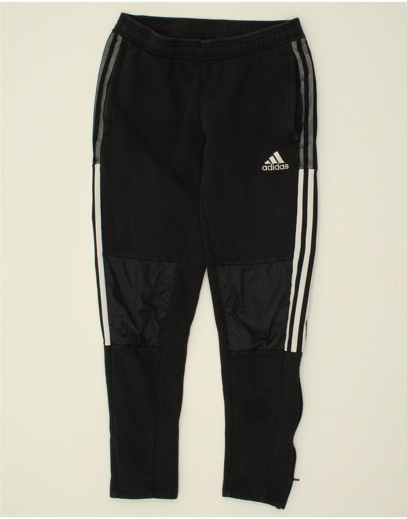 ADIDAS Mens Tracksuit Trousers Medium Black Cotton | Vintage Adidas | Thrift | Second-Hand Adidas | Used Clothing | Messina Hembry 