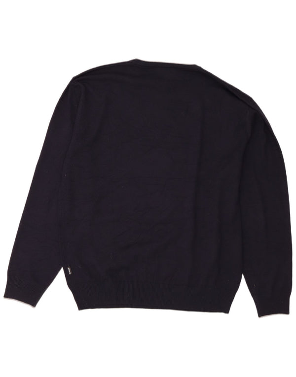 Coveri Mens Crew Neck Jumper Sweater 3XL Navy Blue Viscose