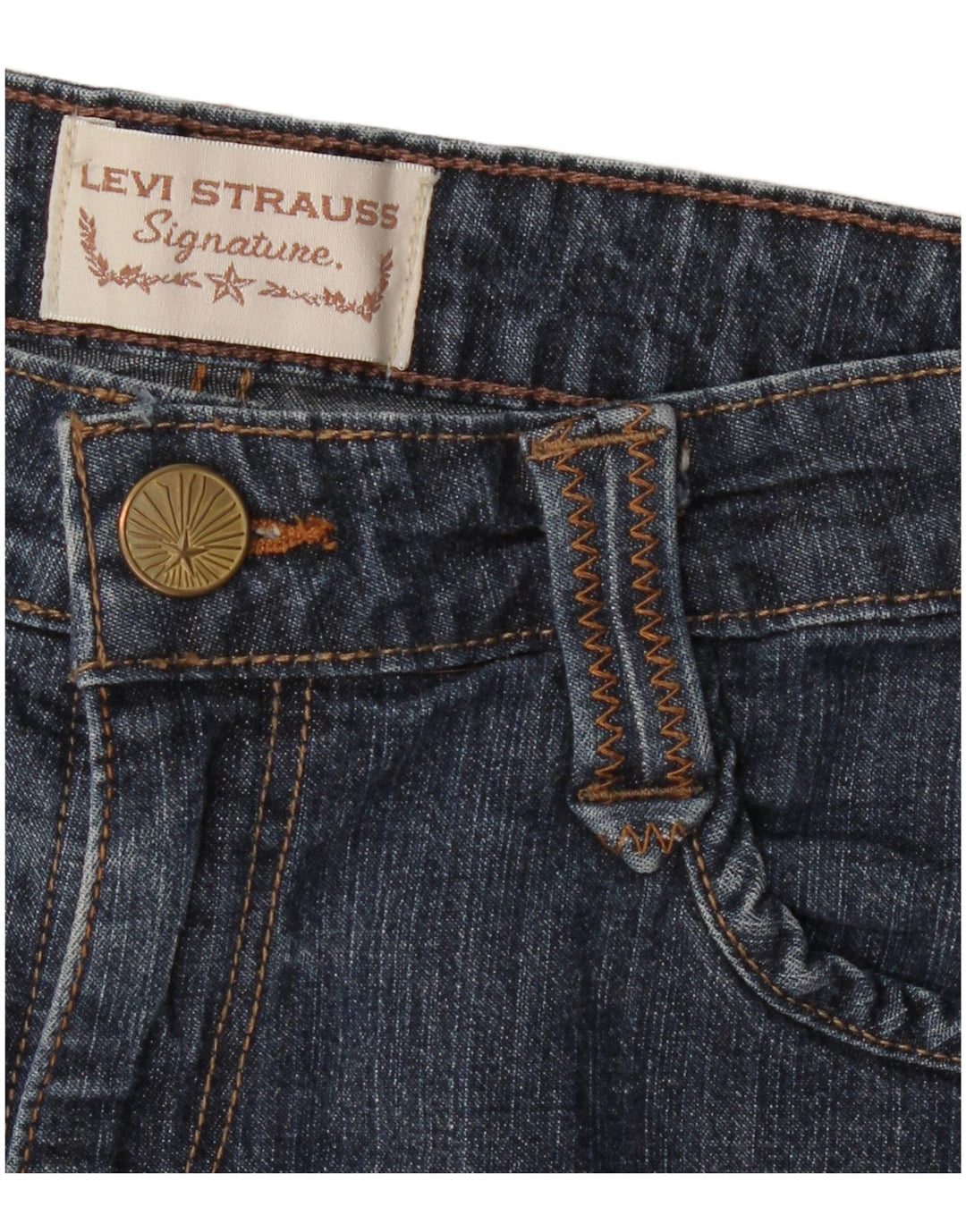 LEVI'S Womens Signature Denim Shorts W32 Large Blue