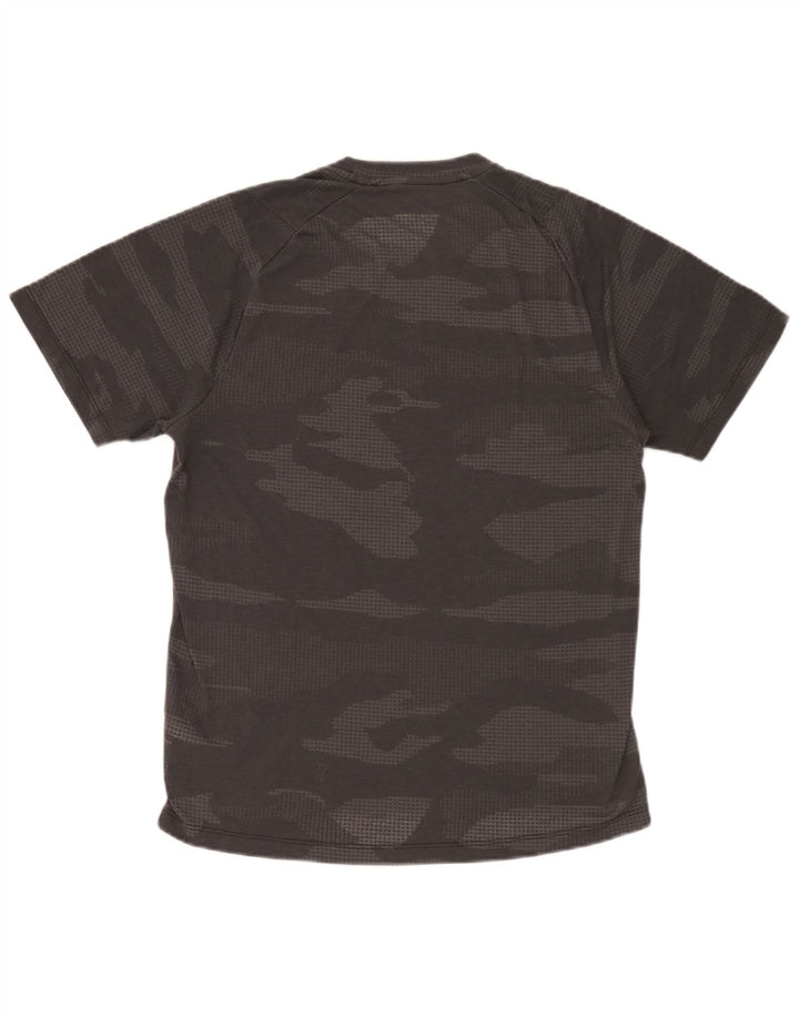 Adidas Mens Climalite T-Shirt Top Medium Grey Camouflage Polyester